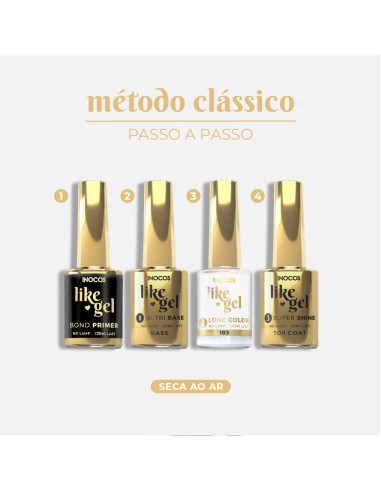 Verniz Like Gel INOCOS 183 Branco Puro 11ml efeito gel s/lâmpada