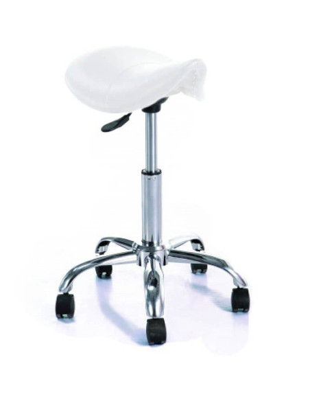 Banco Ergonomico Preto C/ base Cromada | Banco Estética