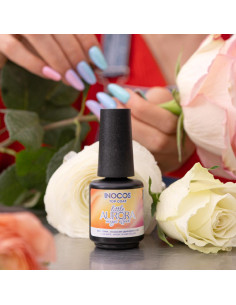 Top Coat Inocos Little Aurora 15ml,  Coleção FLORA Rose Garden Inocos 2