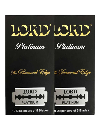 Lâminas para Navalha Lord Diamond Edge Platinum 100un