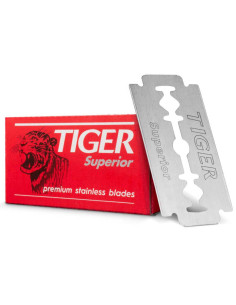 Lâminas de Barbear Tiger Superior 100un , lâmina barbeiro profissional 2