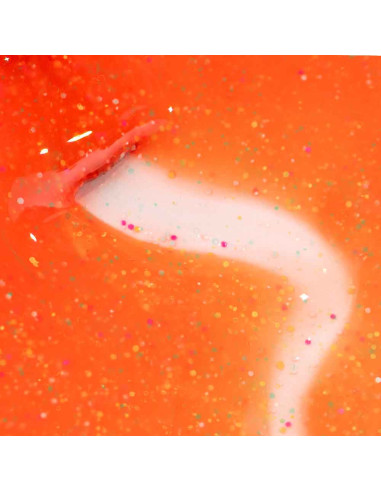 Verniz Gel Inocos Efeito Lollipop LP2 15ml,  Laranja Glitter Colorido