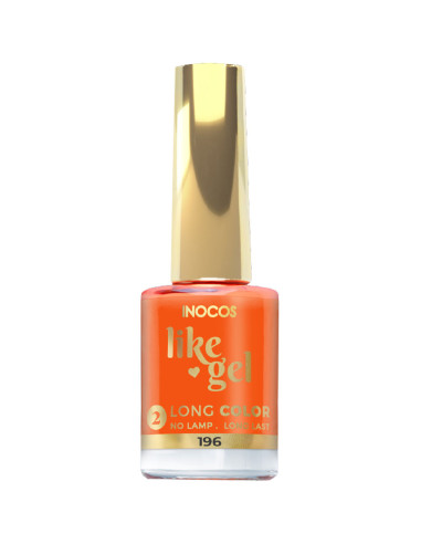 Verniz Like Gel INOCOS 196 Laranja Papaia 11ml