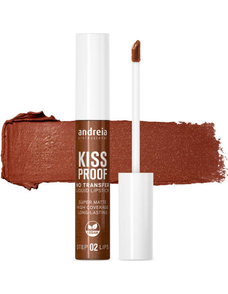 Batom Andreia Profissional KISS PROOF: Batom Líquido Cor 22 Brown Glitz