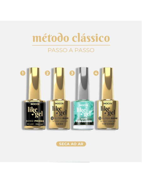 Verniz Like Gel Inocos Color Fruit - NOS ALIVE Turquoise 11ml