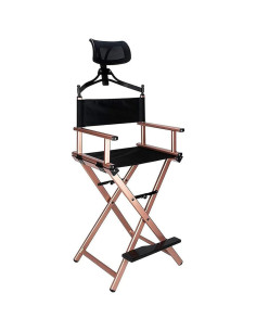 Cadeira de Maquilhagem Profissional Rose Gold com suporte de cabeça 2