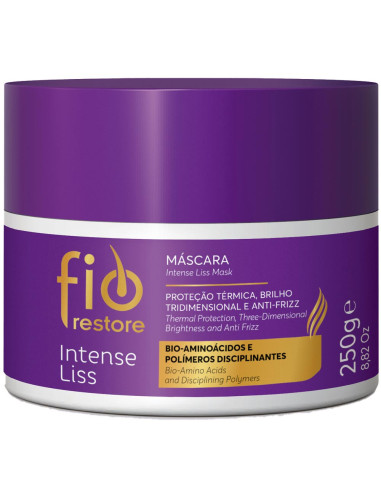 Máscara Capilar Fio Restore Intense Liss 250gr Cabelo Liso