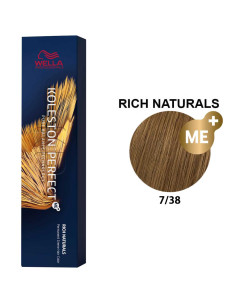 Koleston Perfect Rich Naturals 7/38 Medium Blonde Gold Pearl 60ml | Wella