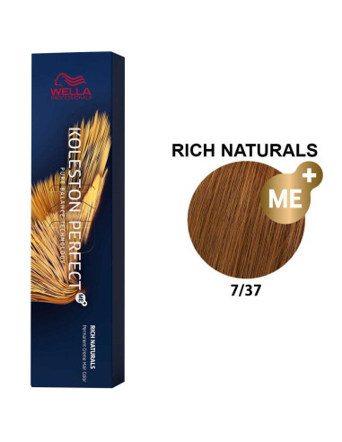 Koleston Perfect Naturais Ricos 7/37 Louro Médio Dourado Marron 60ml - Wella Professionals