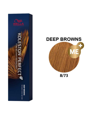 Koleston Perfect Castanhos Profundos 8/73 Louro Claro Marron Dourado 60ml - Wella Professionals