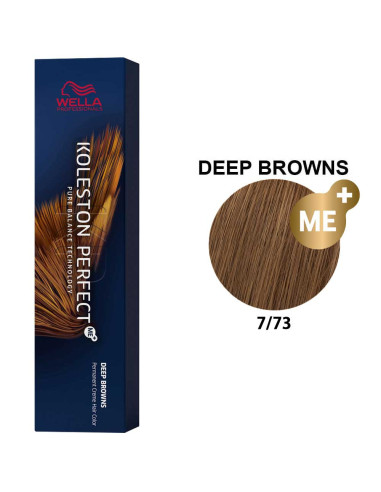 Koleston Perfect Castanhos Profundos 7/73 Louro Médio Marron Dourado 60ml - Wella Professionals