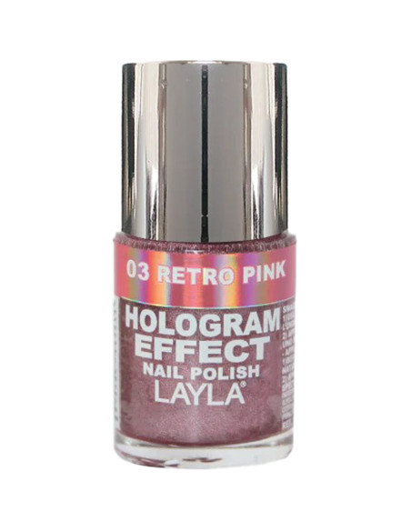 Verniz Layla Retro Pink 03 Hologram Effect 10ml