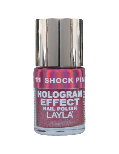 Verniz Layla Shock Pink 11 Hologram Effect 10ml