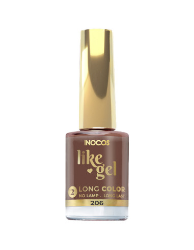 Verniz Like Gel Inocos 206 Castanho Pecã 11ml