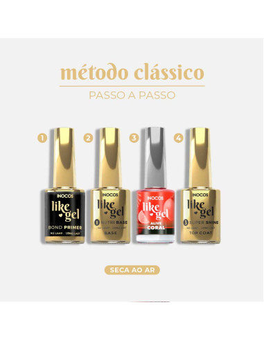 Verniz Like Gel Inocos 204 Bege Leitoso 11ml Alta Durabilidade