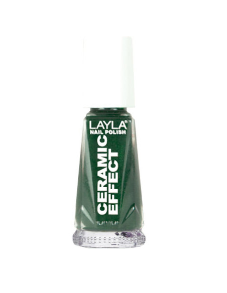 Verniz Layla Ceramic Effect 10 10ml Verde Cintilante