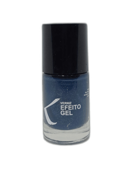 Verniz Efeito Gel K nº9 Azul Escuro Cintilante