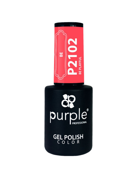 Verniz Em Gel Purple P2103 Be Positive 10ml Rosa Flamejante