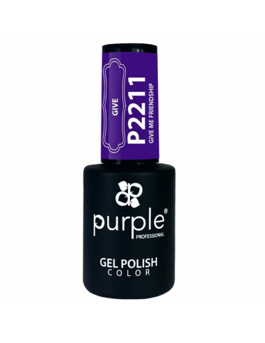 Verniz Em Gel Purple P2211 Give Me Friendship 10ml Roxo Profundo