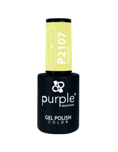 Verniz em Gel Purple P2107 Be Awesome 10ml Amarelo Claro