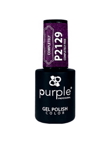 Verniz Em Gel Purple P2129 Completelt Free 10ml Violeta Noturno Com Brilhantes