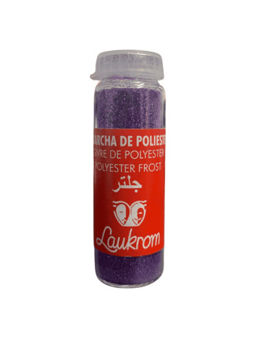 Glitter De Poliéster Laukrom 8g Cor Violeta