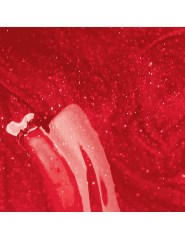 Verniz Gel Inocos Rei de Paus 15ml Vermelho Brilhos Metalizado