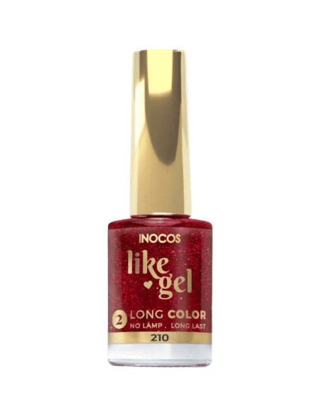 Verniz Efeito Gel Inocos Like Gel 210 11ml Vermelho Cristalizado