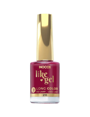 Verniz Efeito Gel Inocos Like Gel 211 11ml Vermelho Borgonha