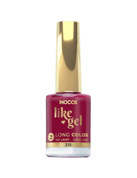 Verniz Efeito Gel Inocos Like Gel 211 11ml Vermelho Borgonha