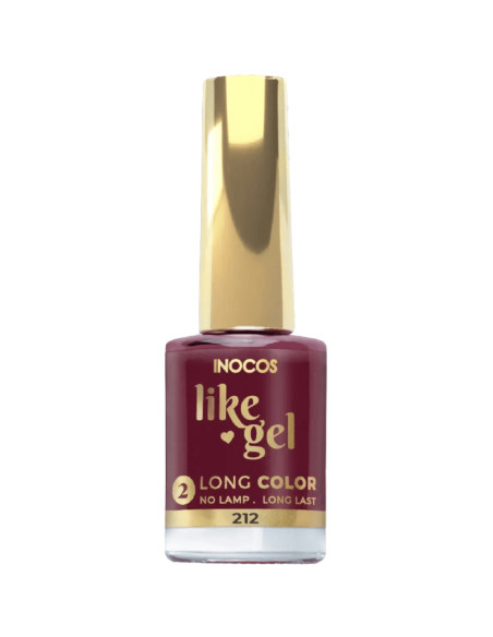 Verniz Efeito Gel Inocos Like Gel 212 11ml Vermelho Grená