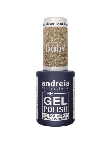 Verniz Gel Andreia Professional The Gel Polish Santa Baby SB4 Glitter Dourado Holográfico