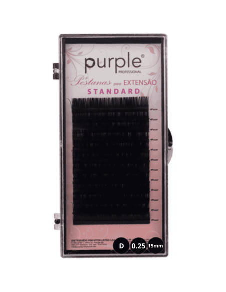 Extensão de Pestanas Purple Standard D 0.25 15mm