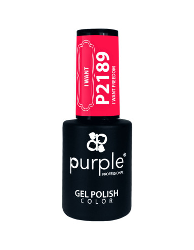 Verniz Gel Purple P2189 I Want Freedom 10ml Vermelho