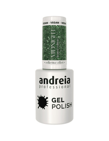 Verniz Gel Andreia Professional Midnight MD4 Glitter Verde 3D