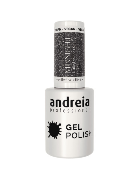 Verniz Gel Andreia Professional Midnight MD5 Glitter Prata Holográfico 3D