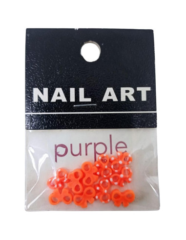 Laço Nail Art Purple P1221 Laranja