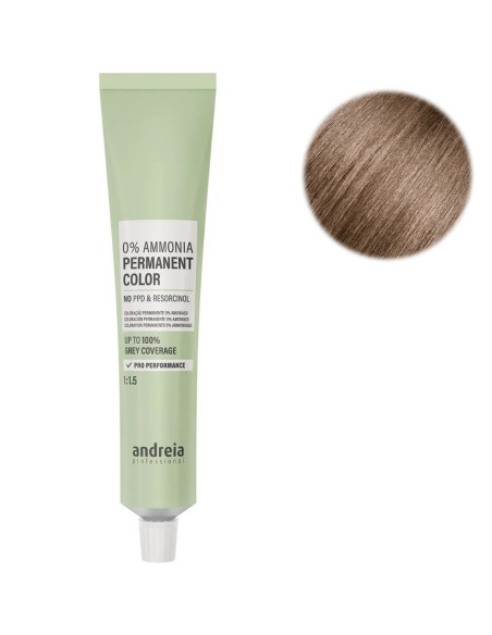 Coloração Cabelo Andreia Be You 0% Ammonia 7.8 Louro Médio 100ml Castanho Moca