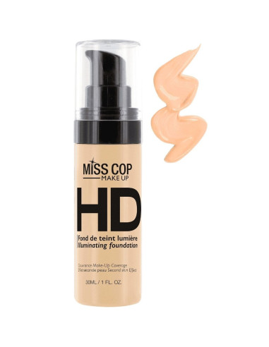 Base de Maquiagem Miss Cop HD Fond De Teint Liquide Illuminating Foundation 02 Light 30ml Bege Claro