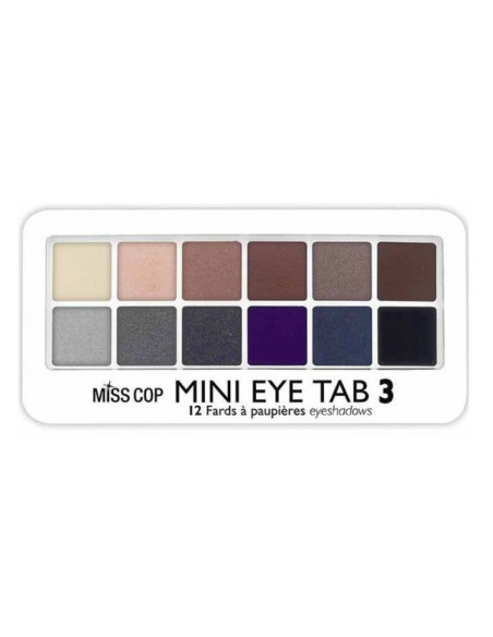 Paleta de Sombras Miss Cop Mini Eye Tab 3 12 Cores