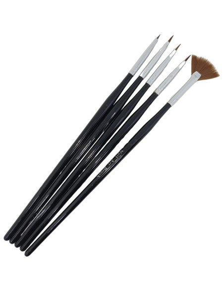 Kit 5 Pincéis Nail Art Brush