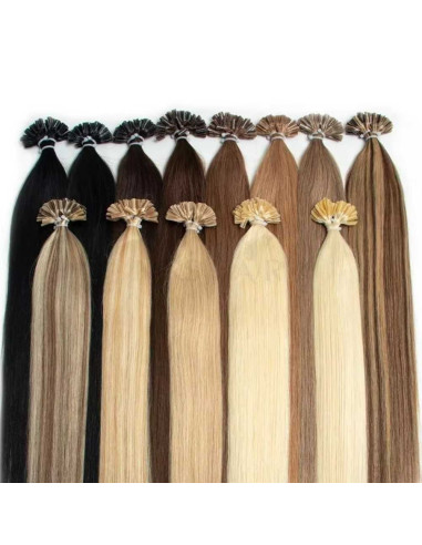 Extensões de Cabelo Natural com Queratina 50cm 10 Unidades