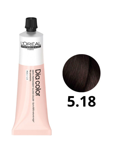 Coloração Demi Permanente Dia Color L'Oréal 5.18 Sem Amoníaco