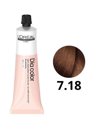 Coloração Demi Permanente Dia Color L'Oréal 7.18 Sem Amoníaco