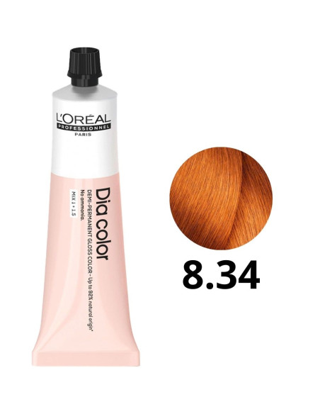 Coloração Demi Permanente Dia Color L'Oréal 8.34 Sem Amoníaco