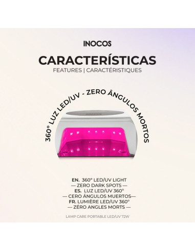 Catalisador LED/UV Inocos Lamp Care Portable 72W