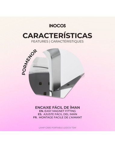 Catalisador LED/UV Inocos Lamp Care Portable 72W