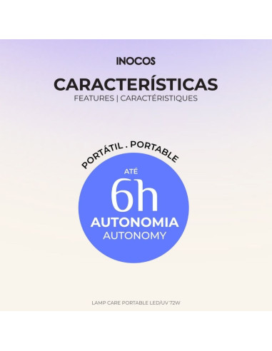 Catalisador LED/UV Inocos Lamp Care Portable 72W