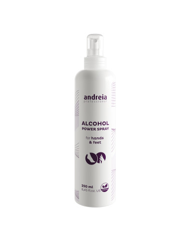 Andreia Professional Álcool Power Spray Desinfetante para Mãos e Pés 250ml - Proteção Rápida e Eficiente