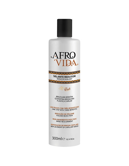 Selante Capilar Afro Vida Queratina 300ml – Reconstrução e Brilho Intenso